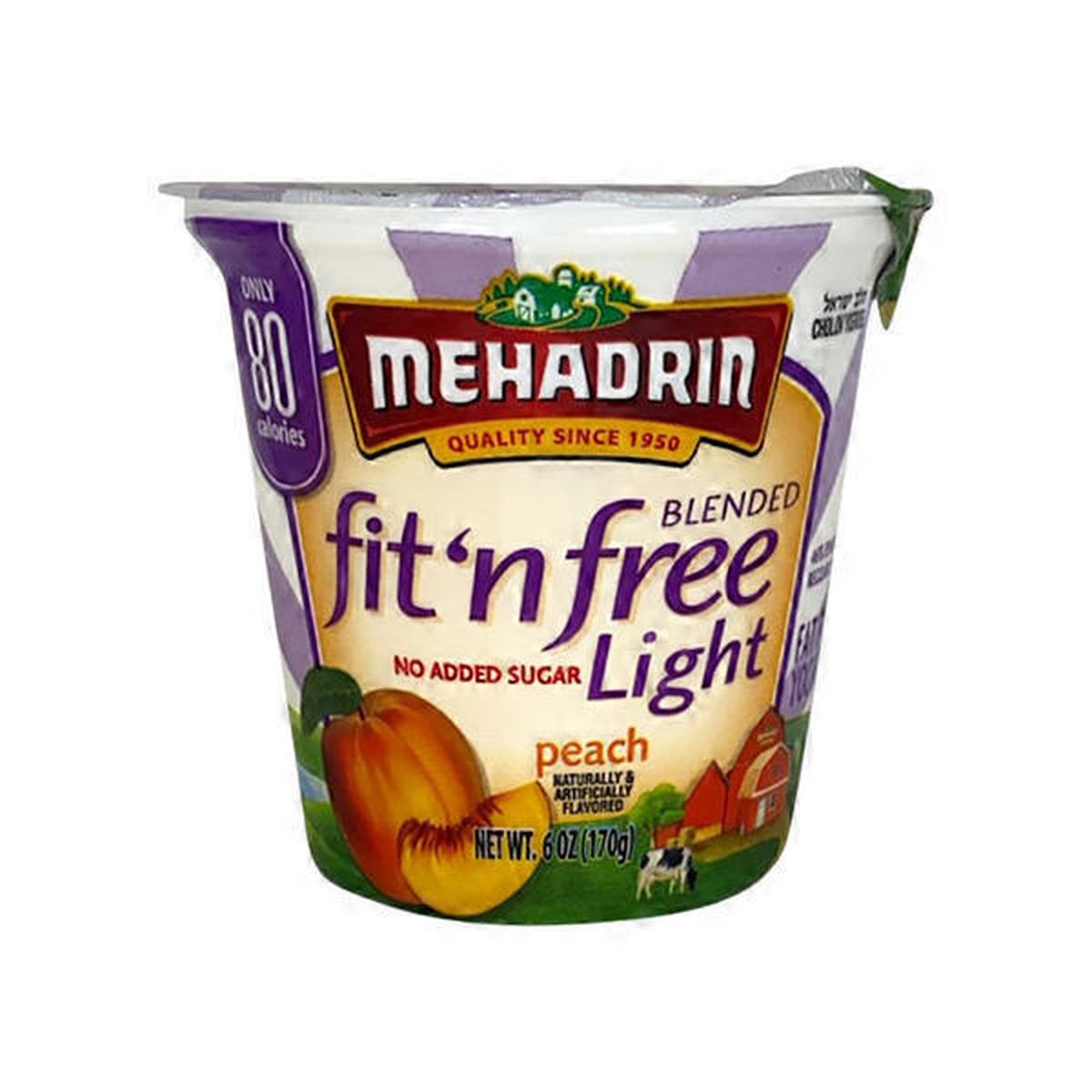 Mehadrin Fitn Free Fat Free Yogurt Peach 6 Oz Delivery Or Pickup Near Me Instacart 4420