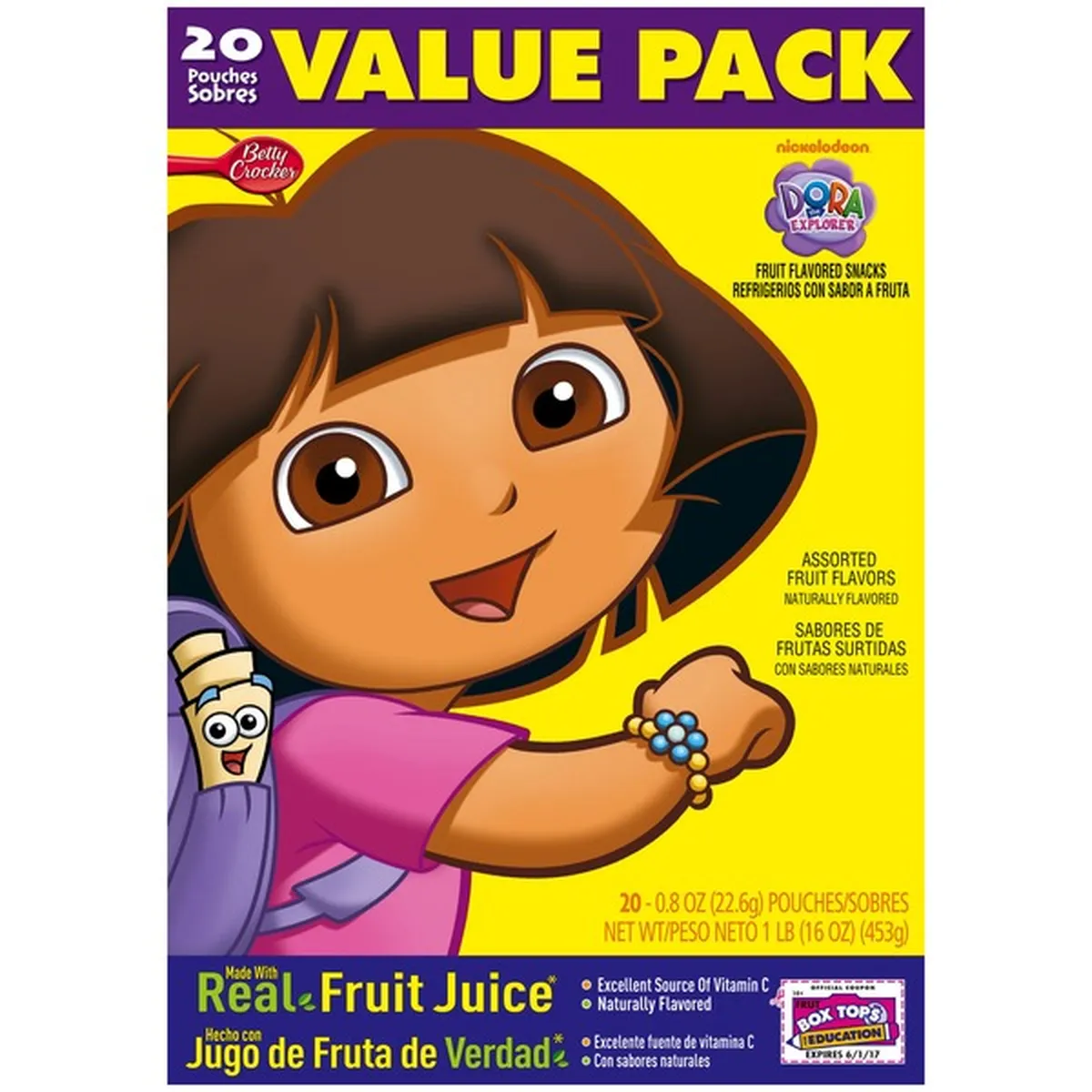 Betty Crocker Dora the Explorer Fruit Flavored Snacks (20 each ...