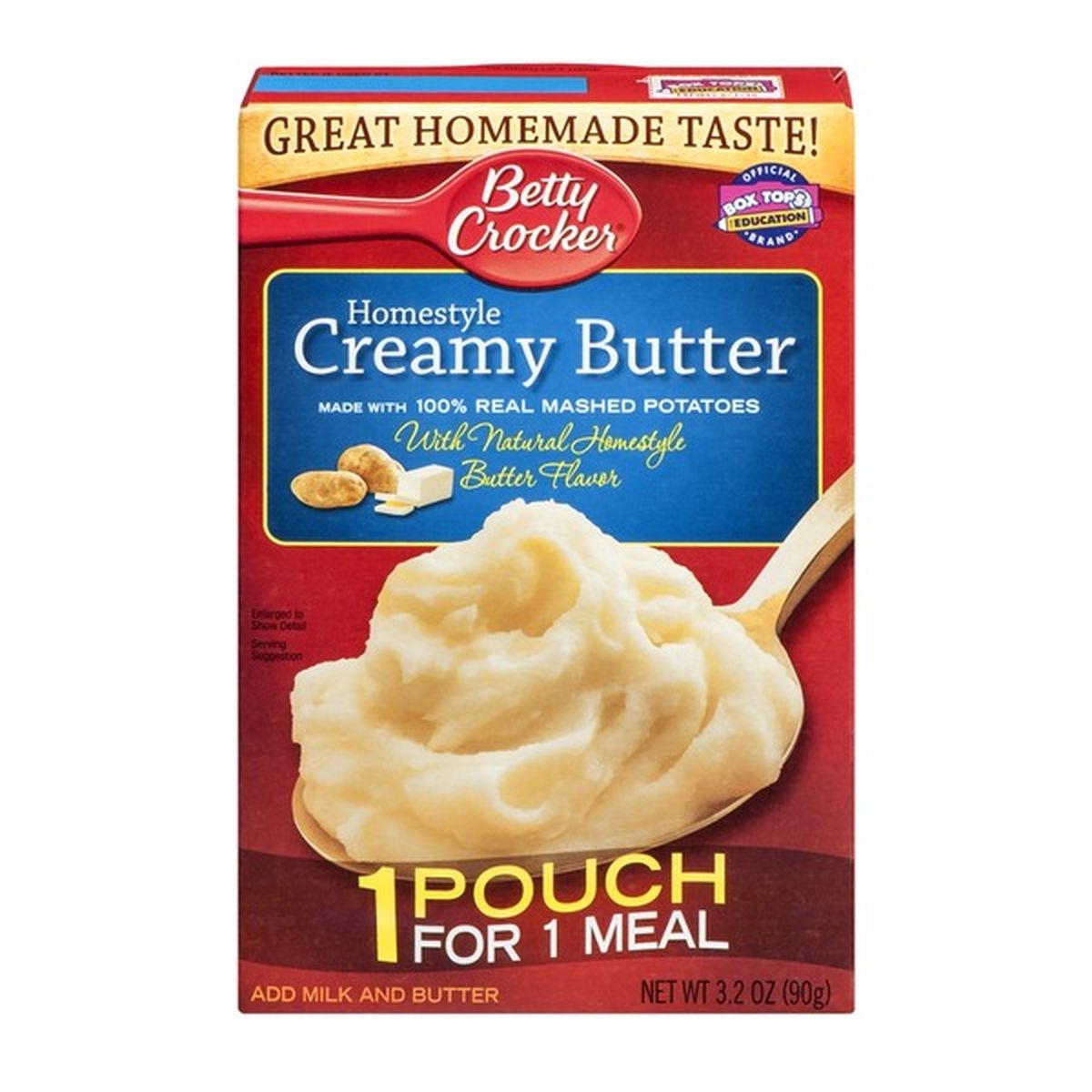 Betty Crocker Real Mashed Potatoes Homestyle Creamy Butter 1 Pouch For 1 Meal 32 Oz Delivery 0893