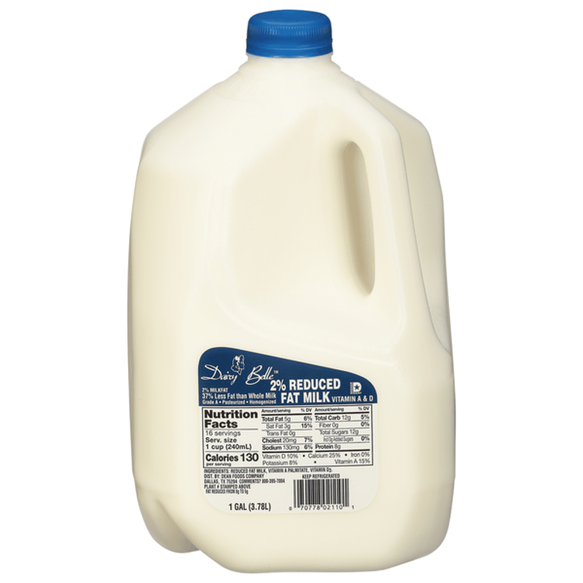 Dairy Belle Milk, 2% Reduced Fat (1 gal) Delivery or Pickup Near Me ...