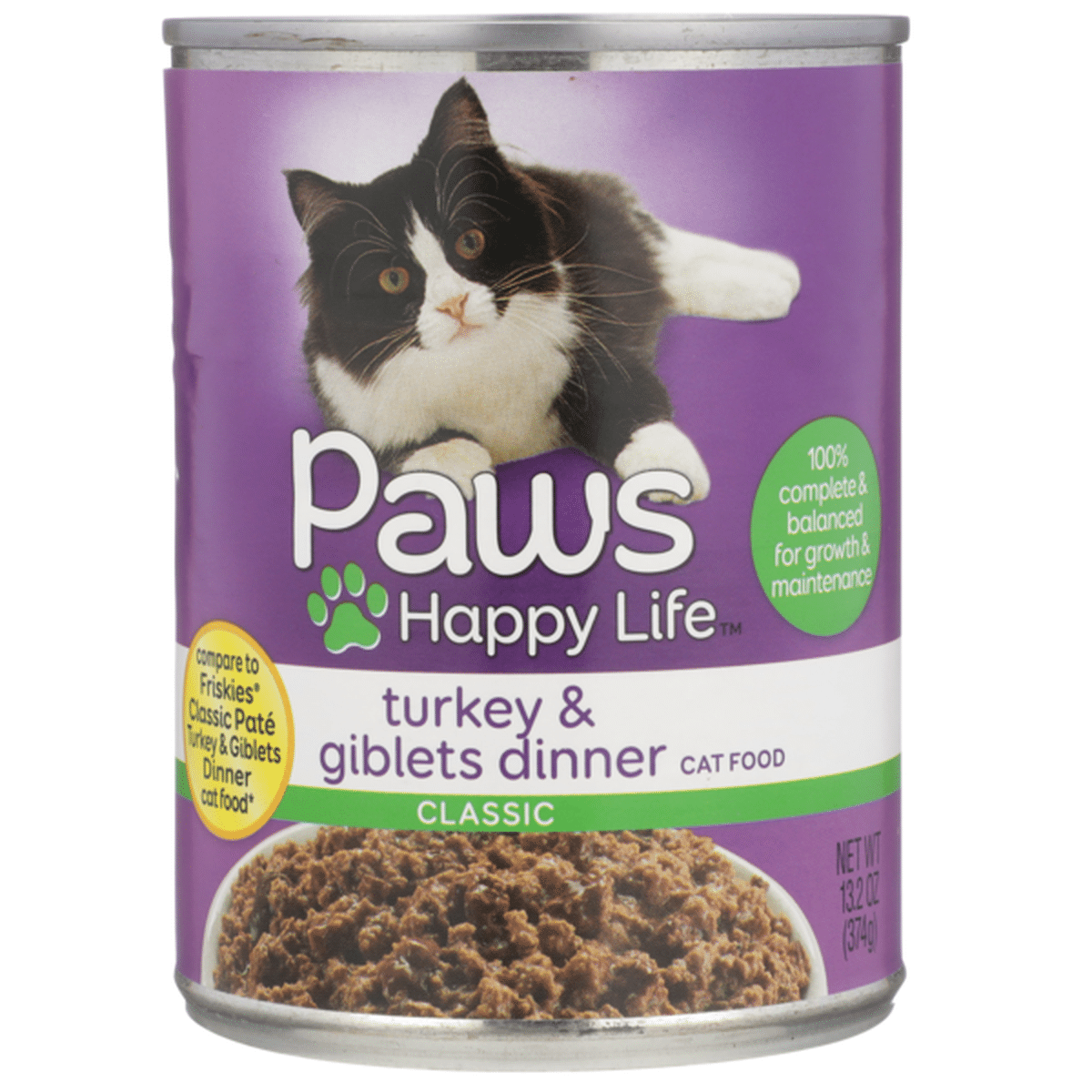 Paws Happy Life Turkey Giblets Dinner Classic Cat Food Oz