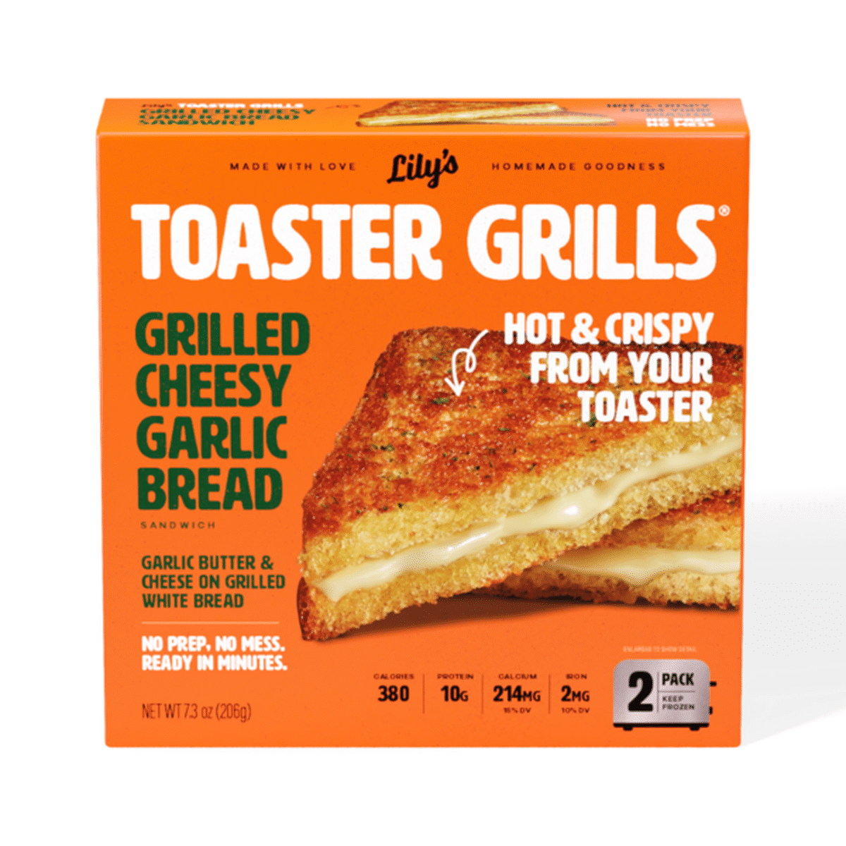 Lily's Toaster Grills Grilled Cheesy Garlic Bread Sandwich (2 ct ...