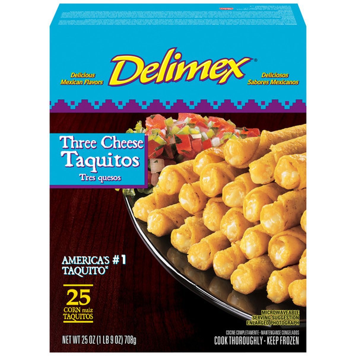 Delimex Three Cheese Taquitos Twenty Five Ct Oz Delivery Or