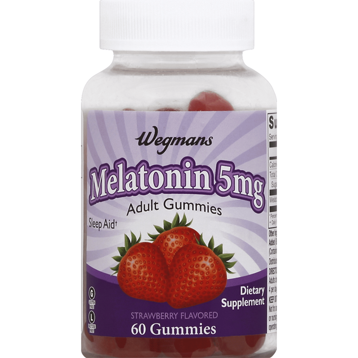 Wegmans Melatonin Adult Gummies Strawberry Flavored 60 Ct Delivery