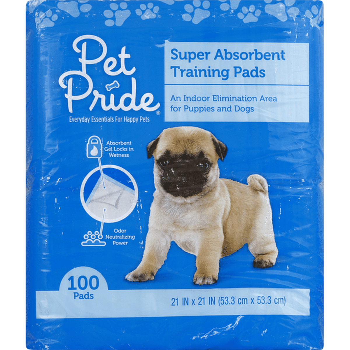 Pet Pride Training Pads, Super Absorbent, for Puppies & Dogs (100 each