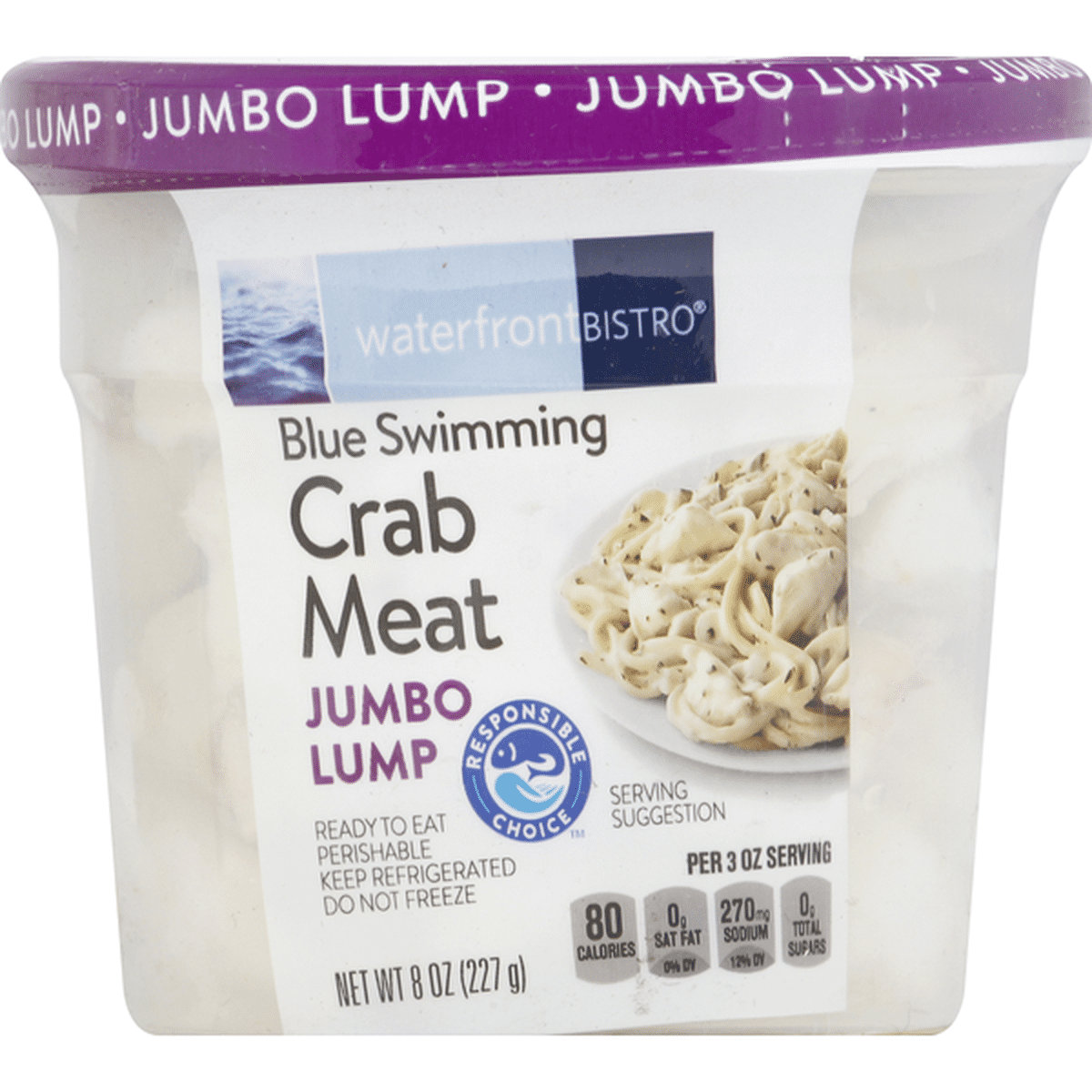 Waterfront Bistro Crab Meat Blue Swimming Jumbo Lump 8 Oz Delivery Or Pickup Near Me Instacart