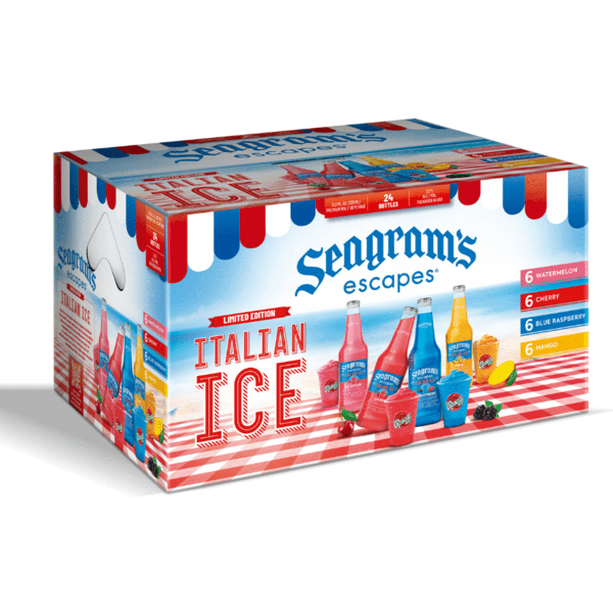 Seagram S Escapes Italian Ice 24 Bottle Variety Pack 11 2 Fl Oz