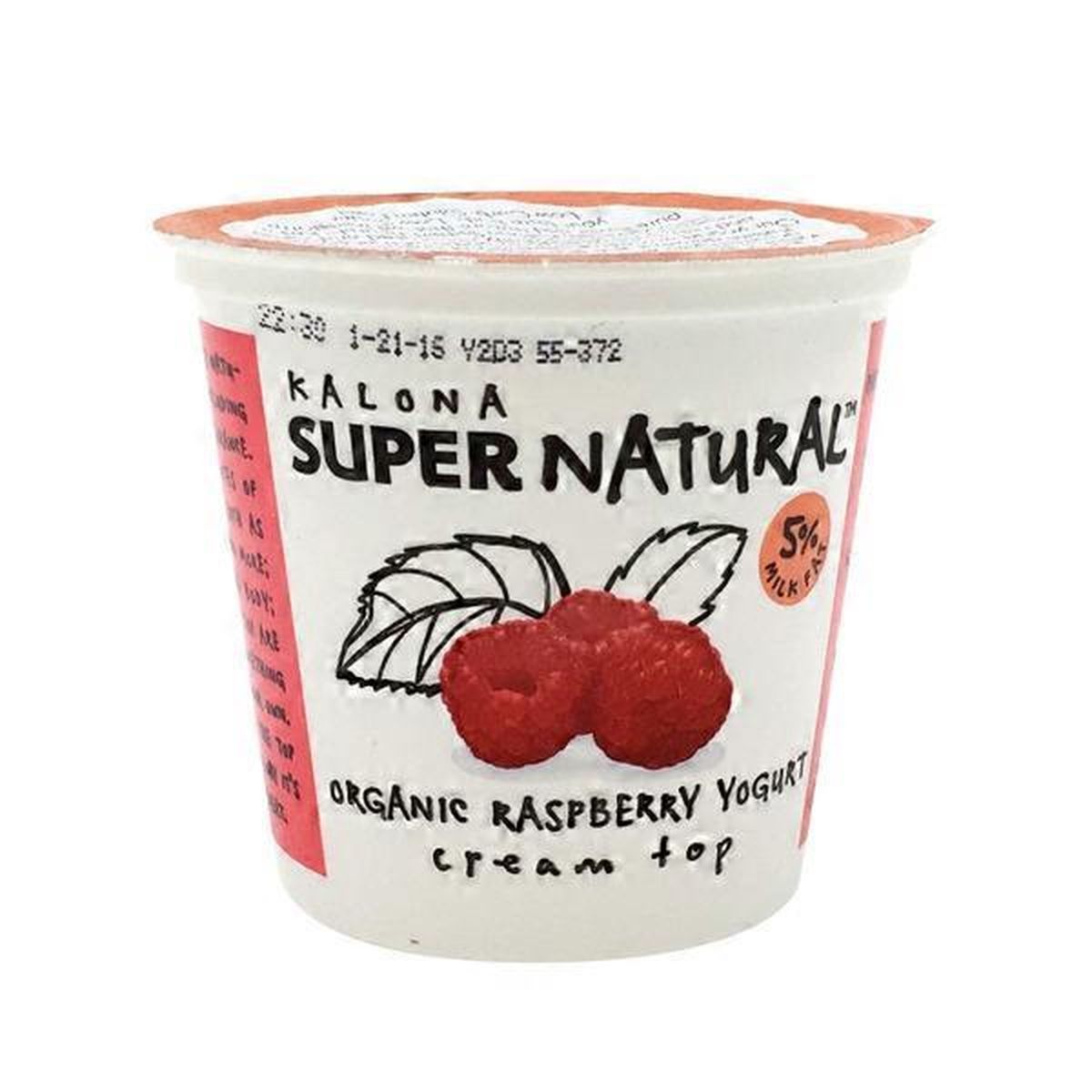 Kalona SuperNatural Raspberry Organic Whole Milk Cream Top Yogurt (6 Oz ...