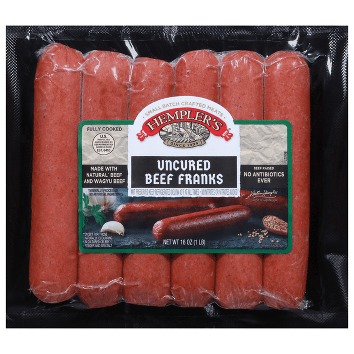 Hempler's Beef Franks, Uncured (16 Oz) Delivery Or Pickup Near Me ...