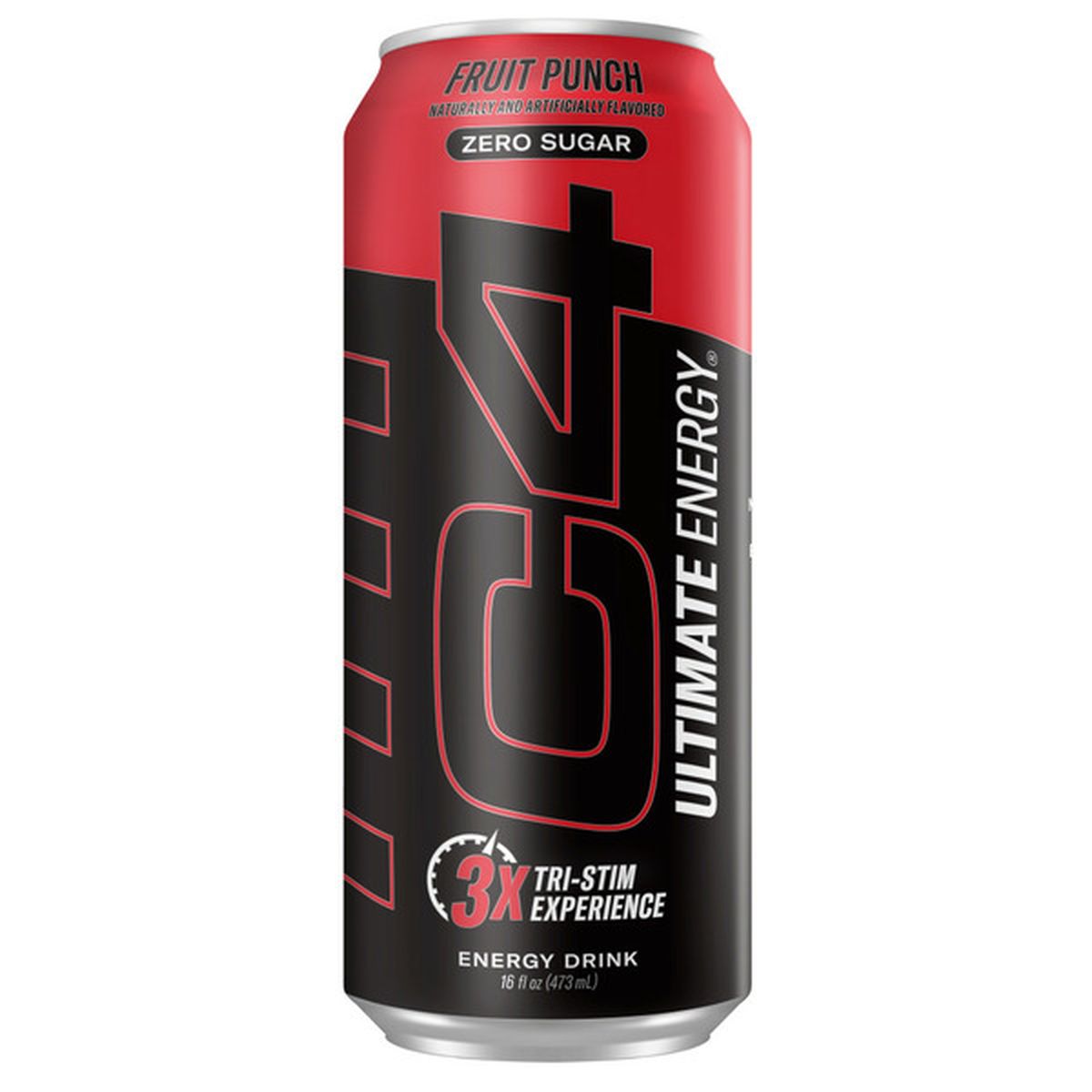 C4 Energy C4 Ultimate CRB RTD Carbonated, Fruit Punch (16 fl oz ...