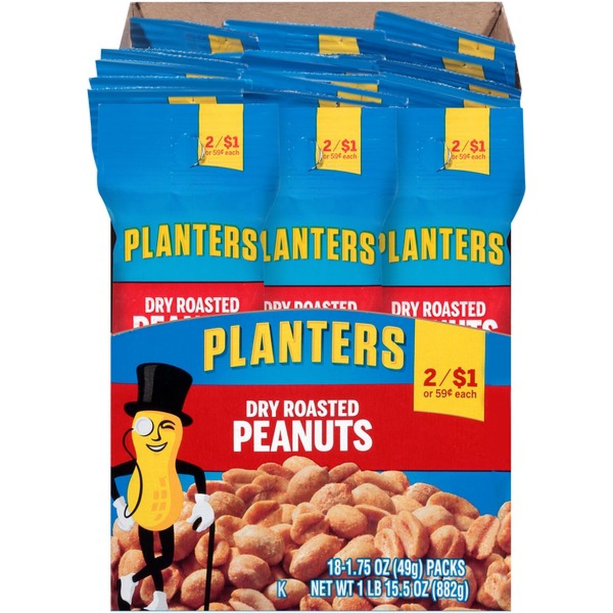 Planters Peanuts, Dry Roasted, Honey Roasted - Brookshire's
