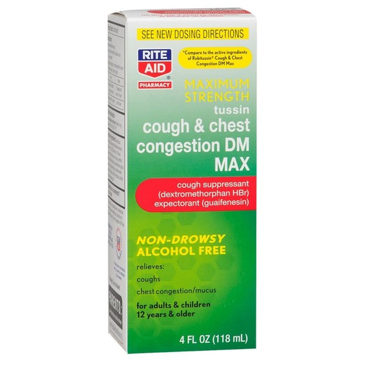 Rite Aid Maximum Strength Adult Tussin Cough & Chest Congestion Dm Max ...