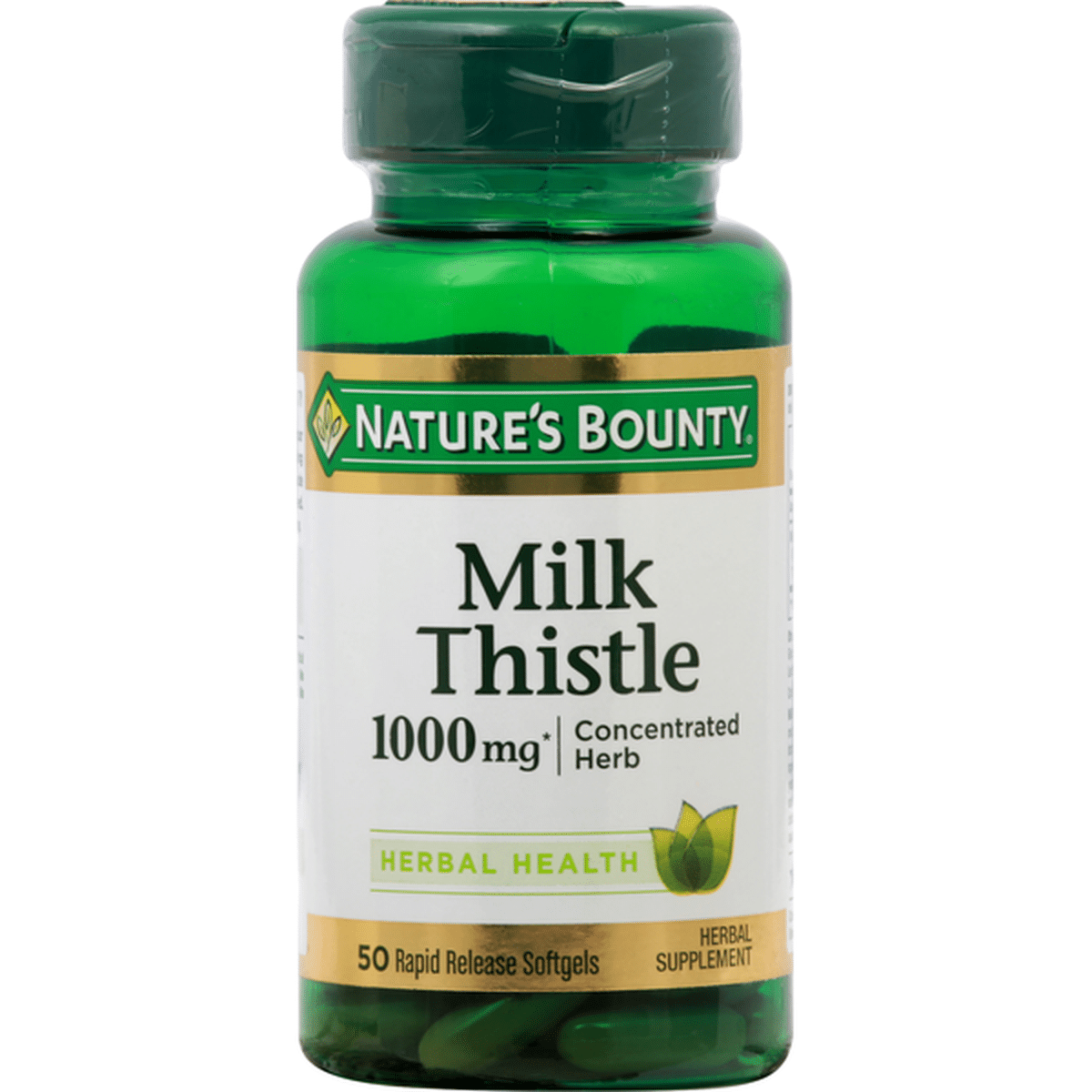 Nature S Bounty Milk Thistle 1000 Mg Rapid Release Softgels 50 Each