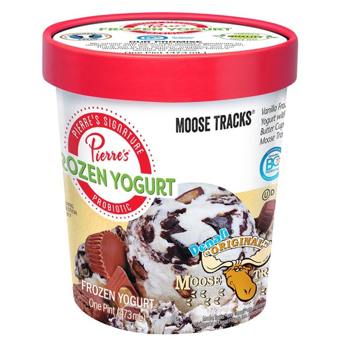 Pierres Denali Original Moose Tracks Frozen Yogurt 1 Pt Delivery Or