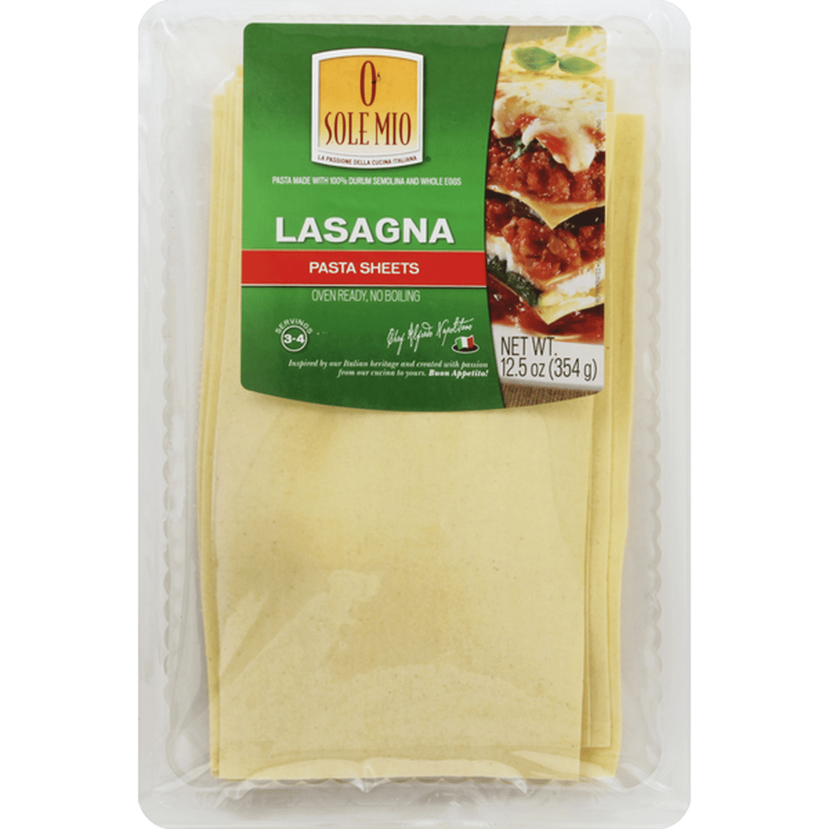 O'Sole Mio Pasta Sheets, Lasagna (12.5 oz) Delivery or Pickup Near Me ...