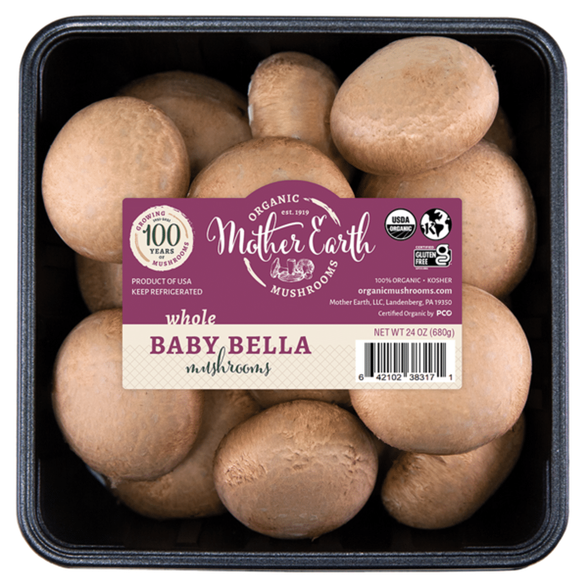 Mother Earth Organic Organic Baby Bella Mushrooms Oz Delivery Or