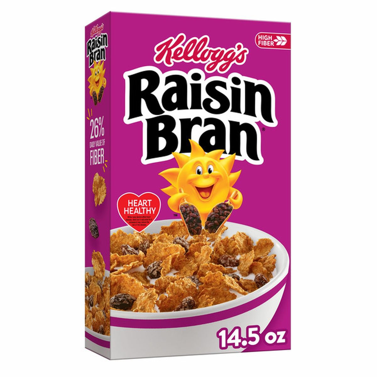 Raisin Bran Breakfast Cereal, Family Breakfast, Fiber Cereal, Original ...