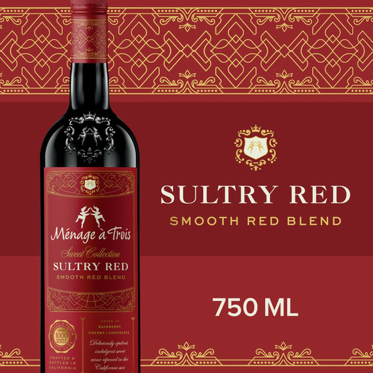 Ménage à Trois Sultry Red Wine (750 ml) Delivery or Pickup Near Me -  Instacart