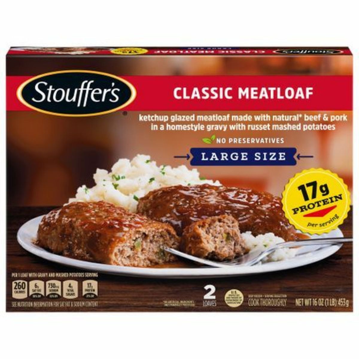 Stouffer's Meatloaf & Mashed Potatoes With Gravy (16 oz) Delivery or ...