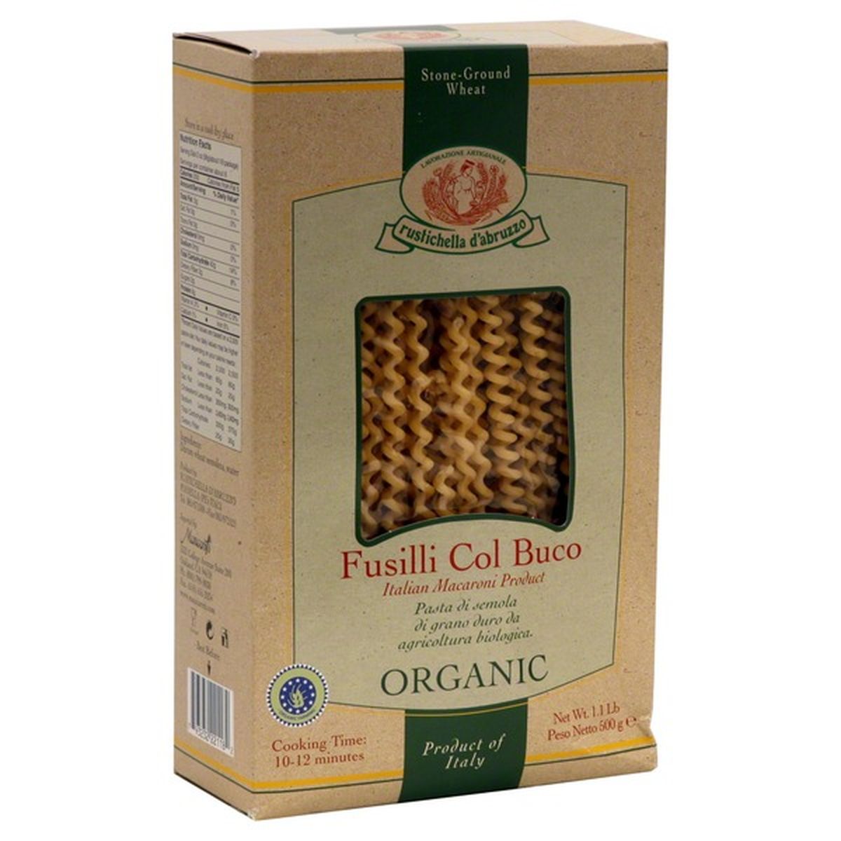 Rustichella D Abruzzo Fusilli Col Buco Organic Lb Delivery Or