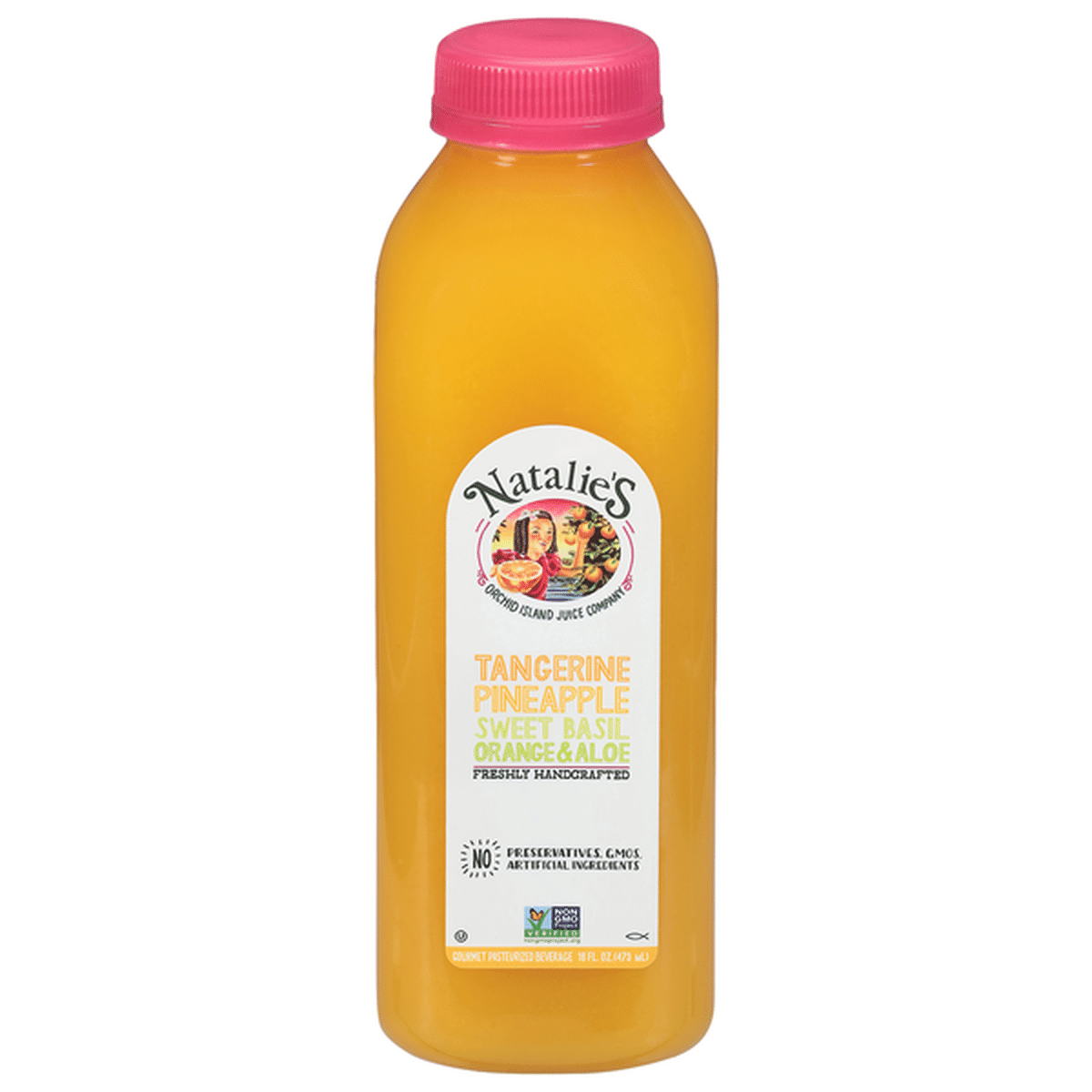 Natalie's Juice, Tangerine, Pineapple Sweet Basil Orange & Aloe (16 Fl 