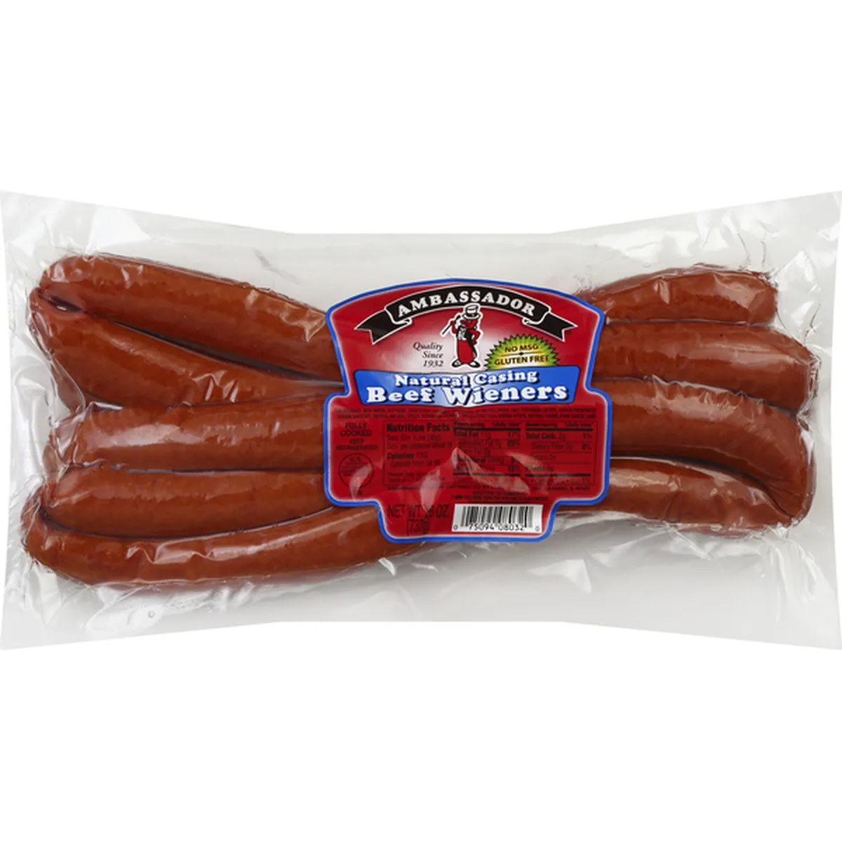 Ambassador Beef Weiners, Natural Casing (26 oz) Delivery or Pickup Near ...