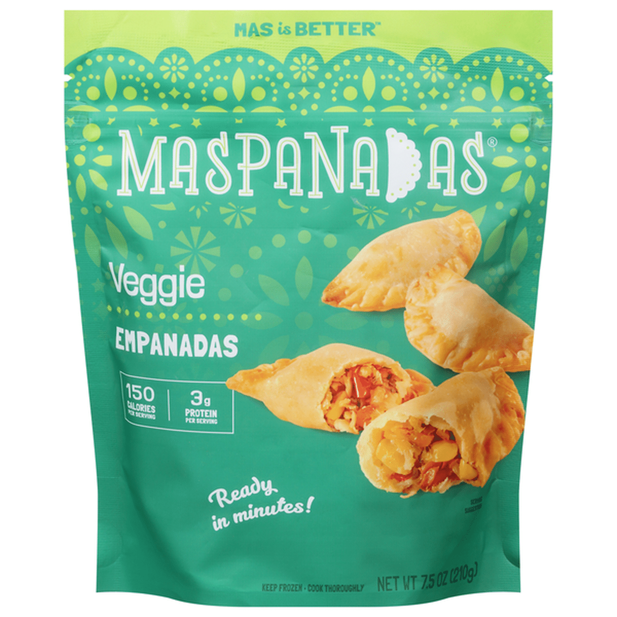 MasPanadas Empanadas, Veggie (7.5 oz) Delivery or Pickup Near Me ...