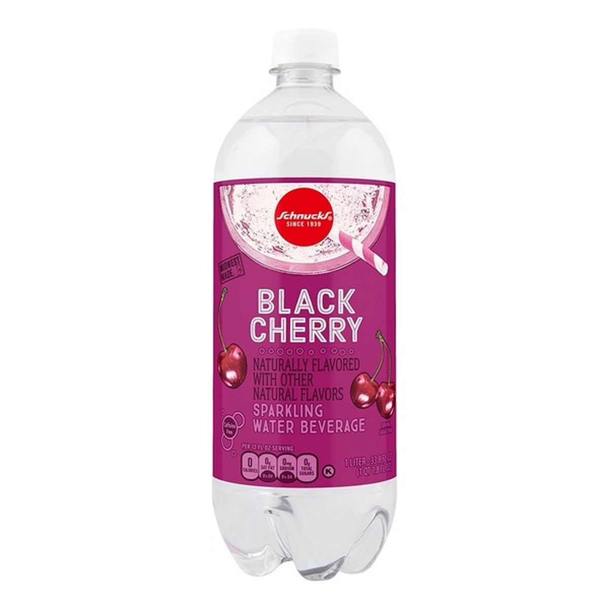 Schnucks Black Cherry Caffeine Free Sparkling Water Beverage (33.8 fl ...