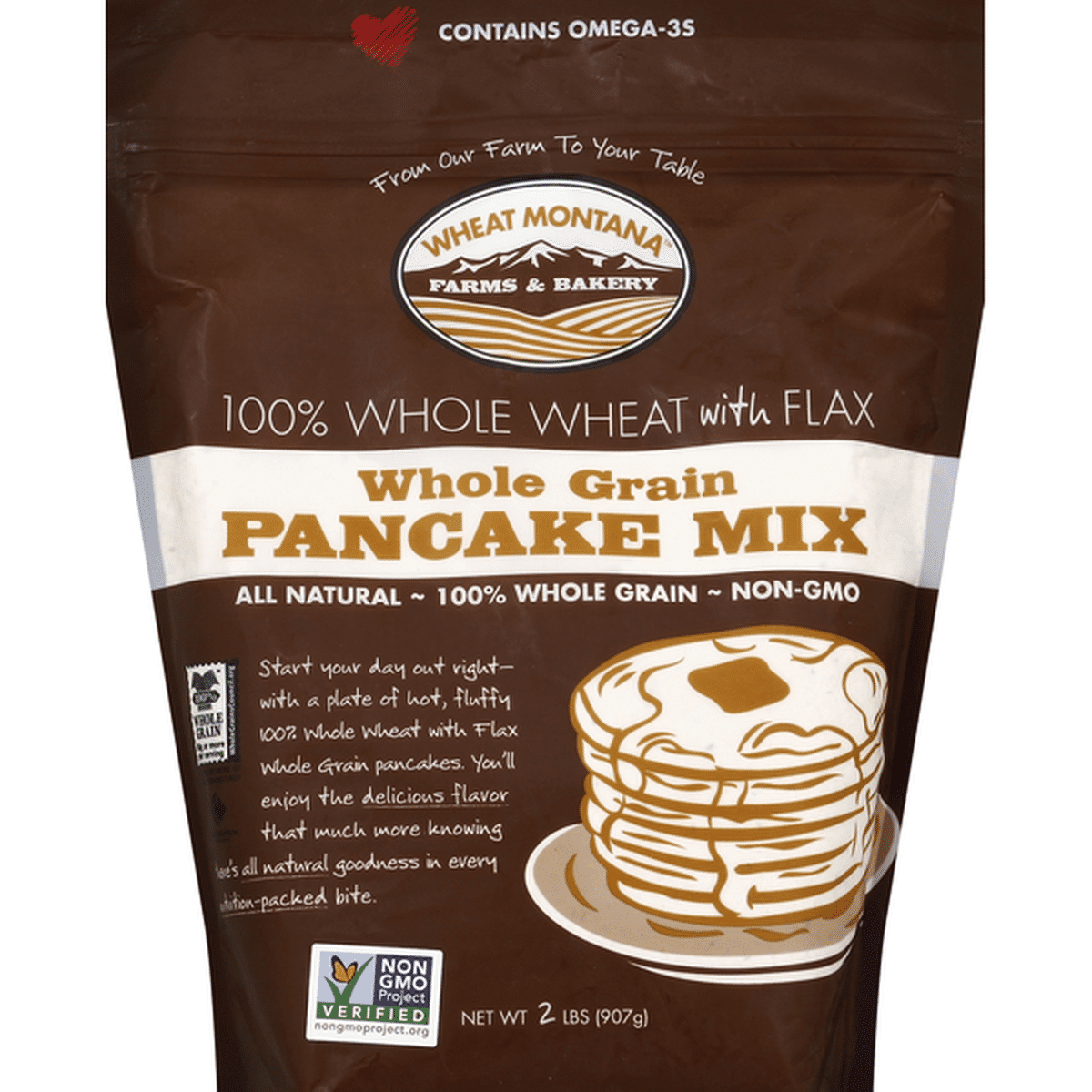 Wheat Montana Pancake Mix Whole Grain 100 Whole Wheat With Flax 2 Lb Delivery Or Pickup