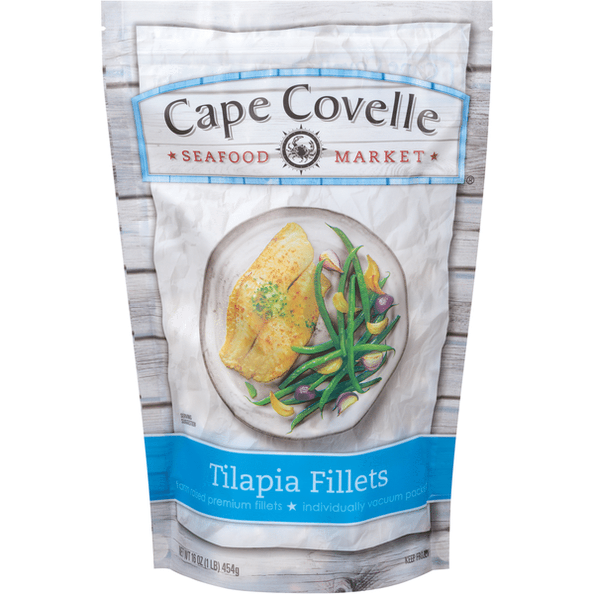 Cape Covelle Seafood Market Farm Raised Premium Tilapia Fillets 16 Oz