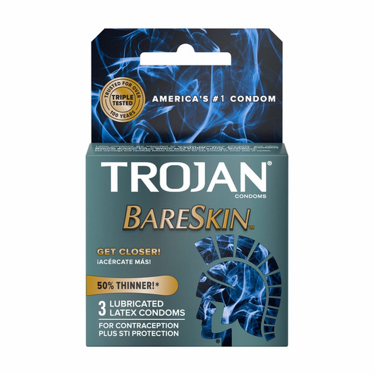 Trojan BareSkin Premium Latex Condoms (3 ct) Delivery or Pickup Near Me -  Instacart