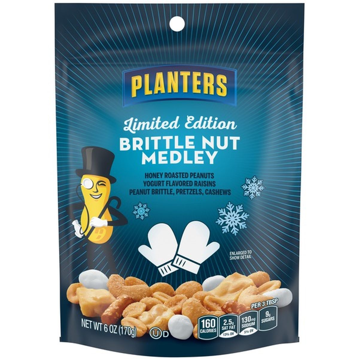 Planters Limited Edition Brittle Nut Medley Trail Mix Snack With Honey ...