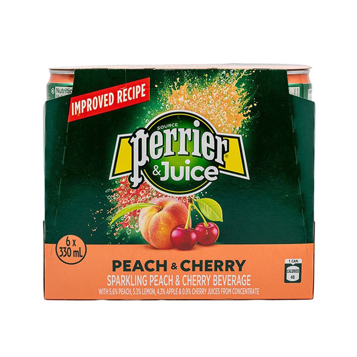 Perrier Peach Cherry Sparkling Flavored Beverage 1980 Ml Delivery