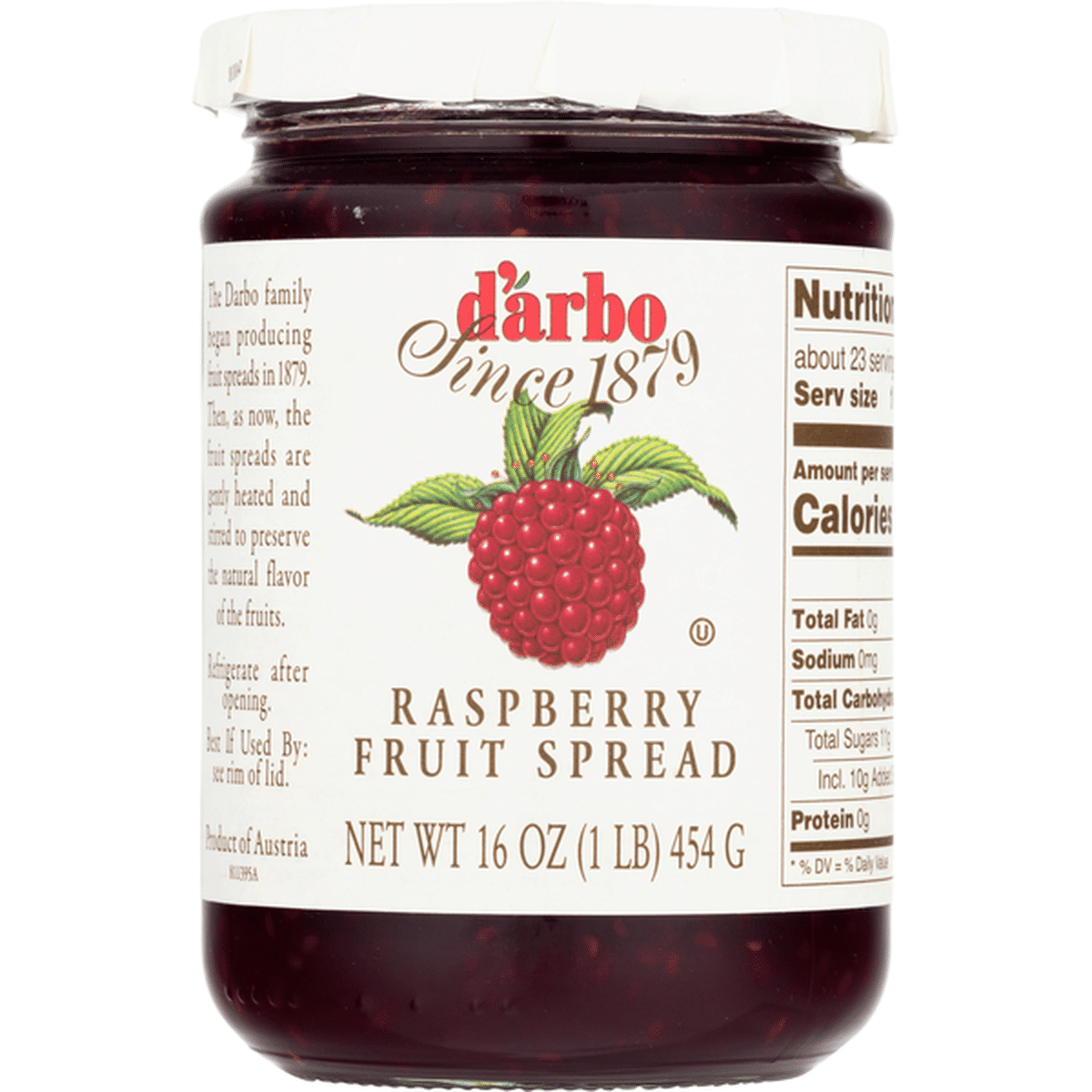 Darbo Fruit Spread, Raspberry (16 Oz) Delivery Or Pickup Near Me ...