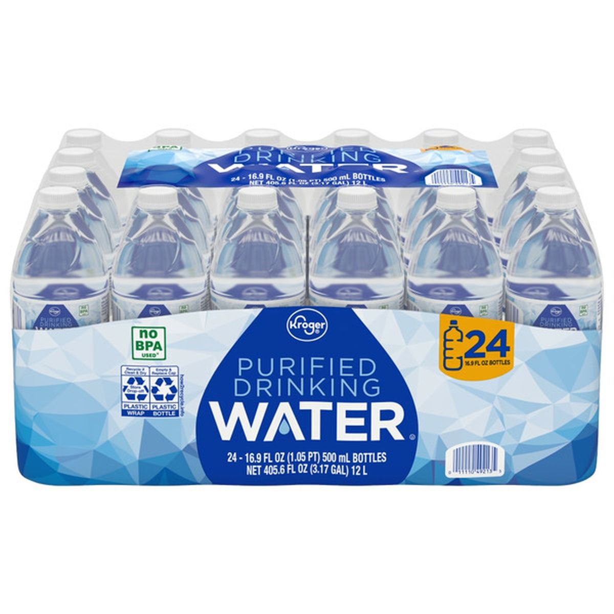 Kroger Purified Drinking Water 24-Pack (16.9 fl oz) Delivery or Pickup Near  Me - Instacart