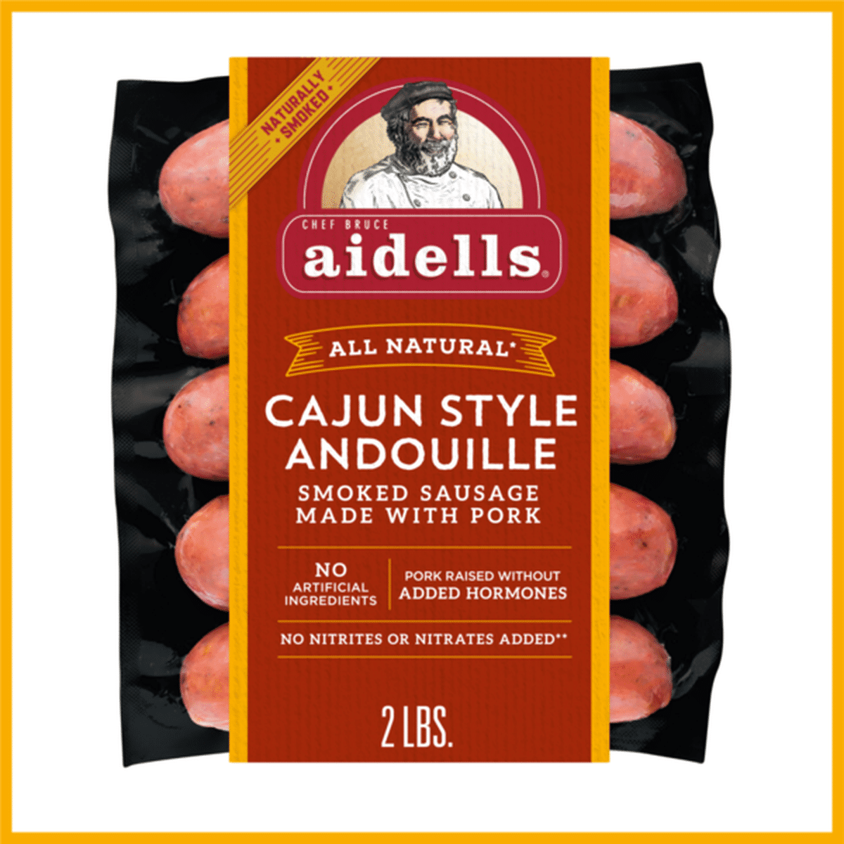 Aidells Smoked Pork Sausage Cajun Style Andouille 2 Lb 10 Fully