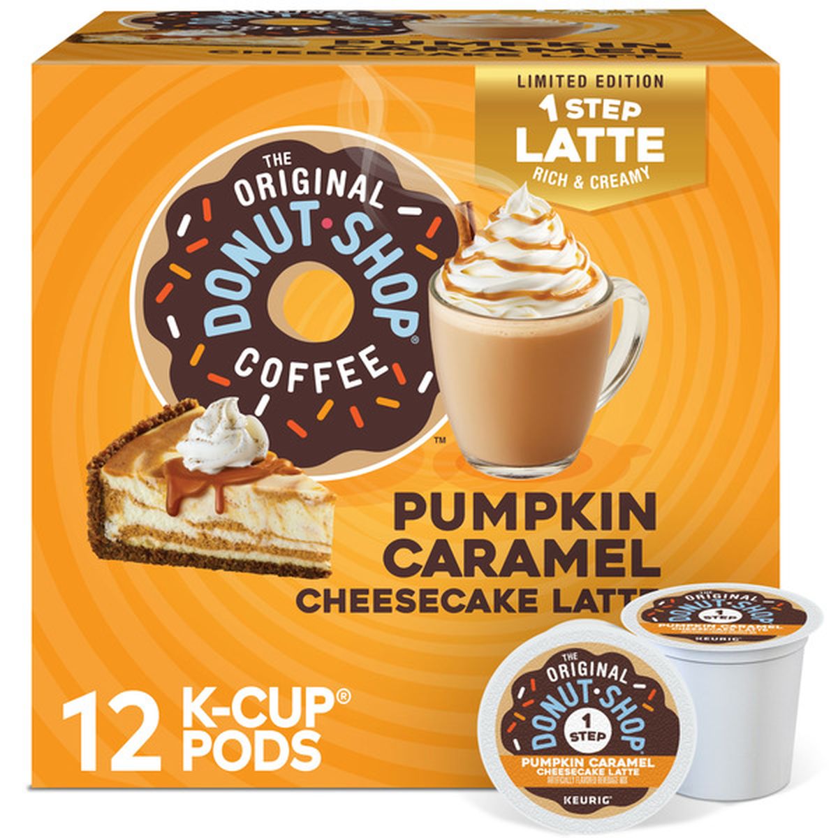 The Original Donut Shop Pumpkin Caramel Cheesecake Latte K-Cup Pods (12 ct)  Delivery or Pickup Near Me - Instacart