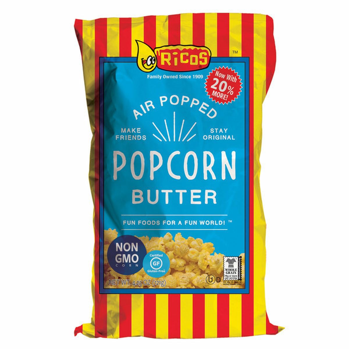 Ricos Popcorn, Butter, Air Popped (4.25 oz) Delivery or Pickup Near Me ...