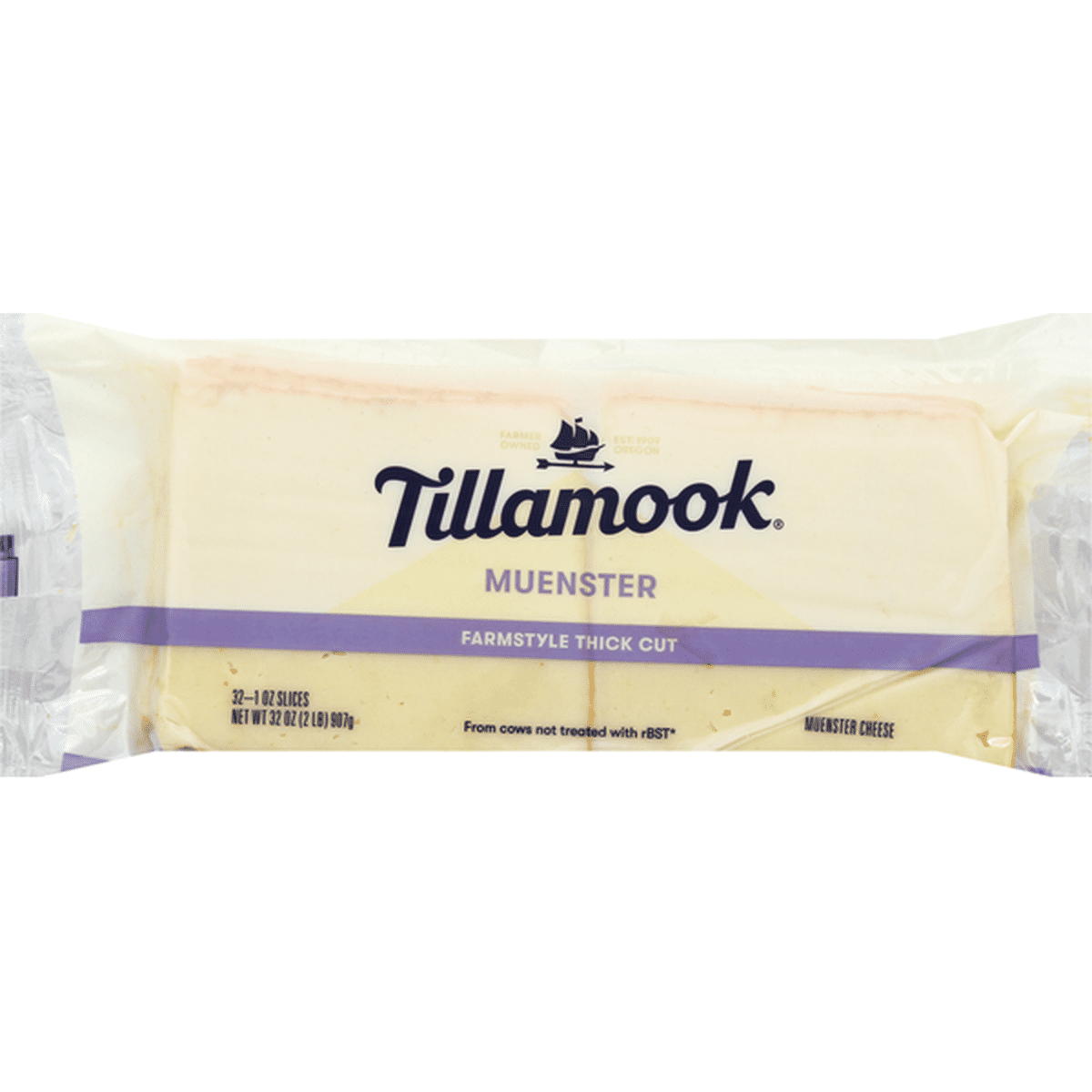 Tillamook Cheese, Muenster, Farmstyle Thick Cut (32 Each) Delivery Or ...