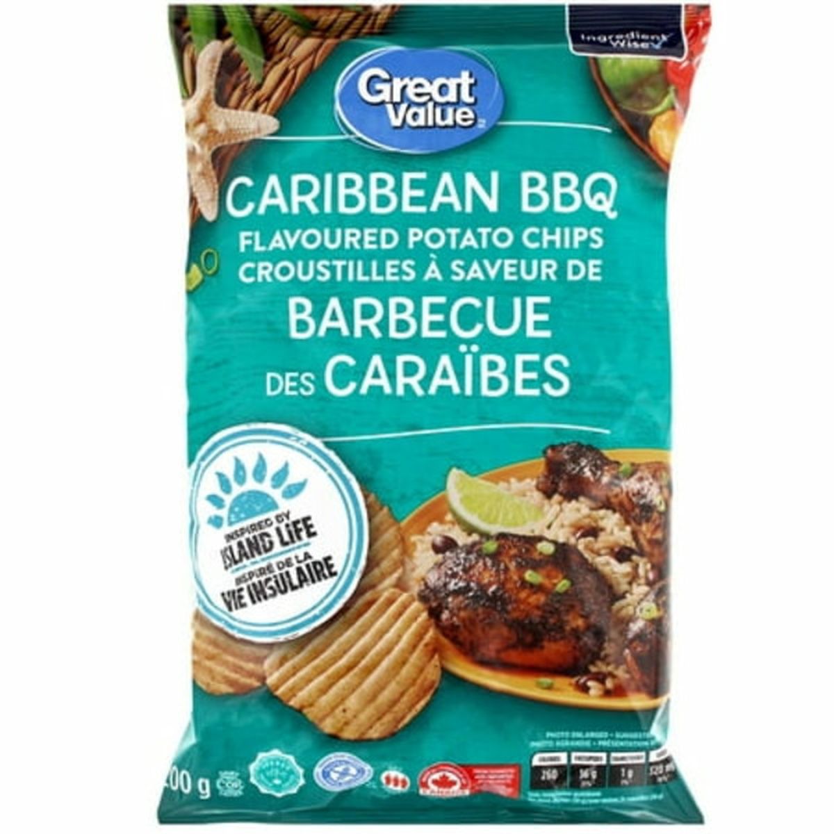 Great Value Caribbean Barbecue Flavoured Potato Chips (200 g) Delivery or Pickup  Near Me - Instacart