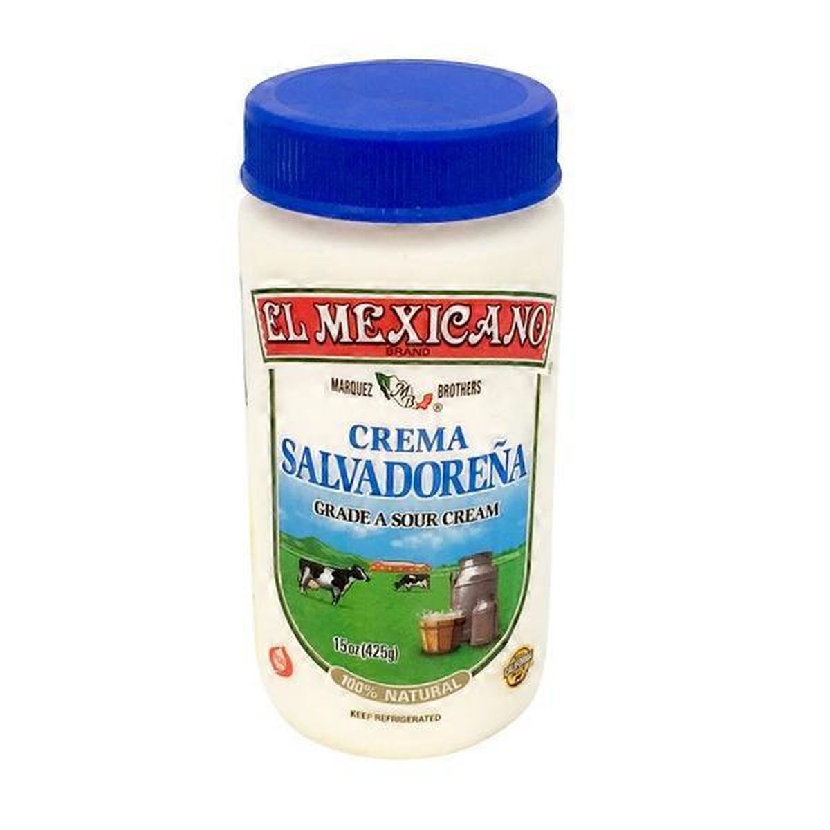 El Mexicano Salvadorena Grade A Sour Cream (15 oz) Delivery or Pickup