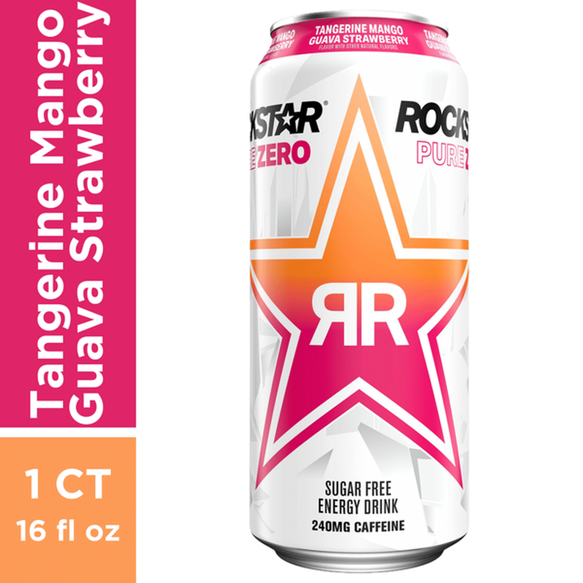 Rockstar Energy Drink, Tangerine Mango Guava Strawberry (16 fl oz ...