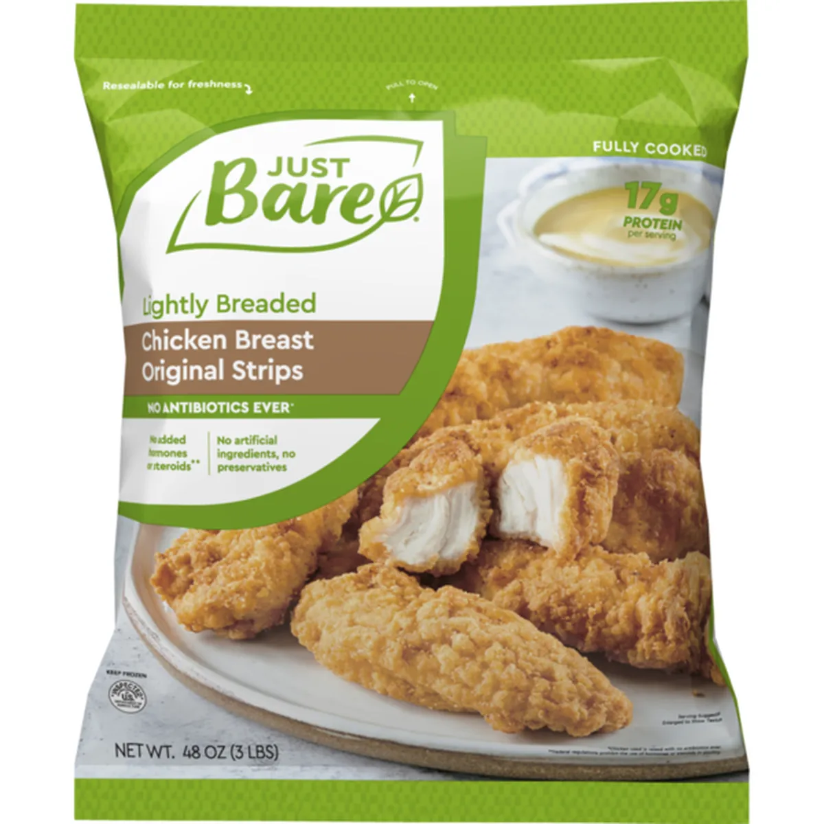 Just Bare Lightly Breaded Chicken Breast Strips Lb Delivery Or