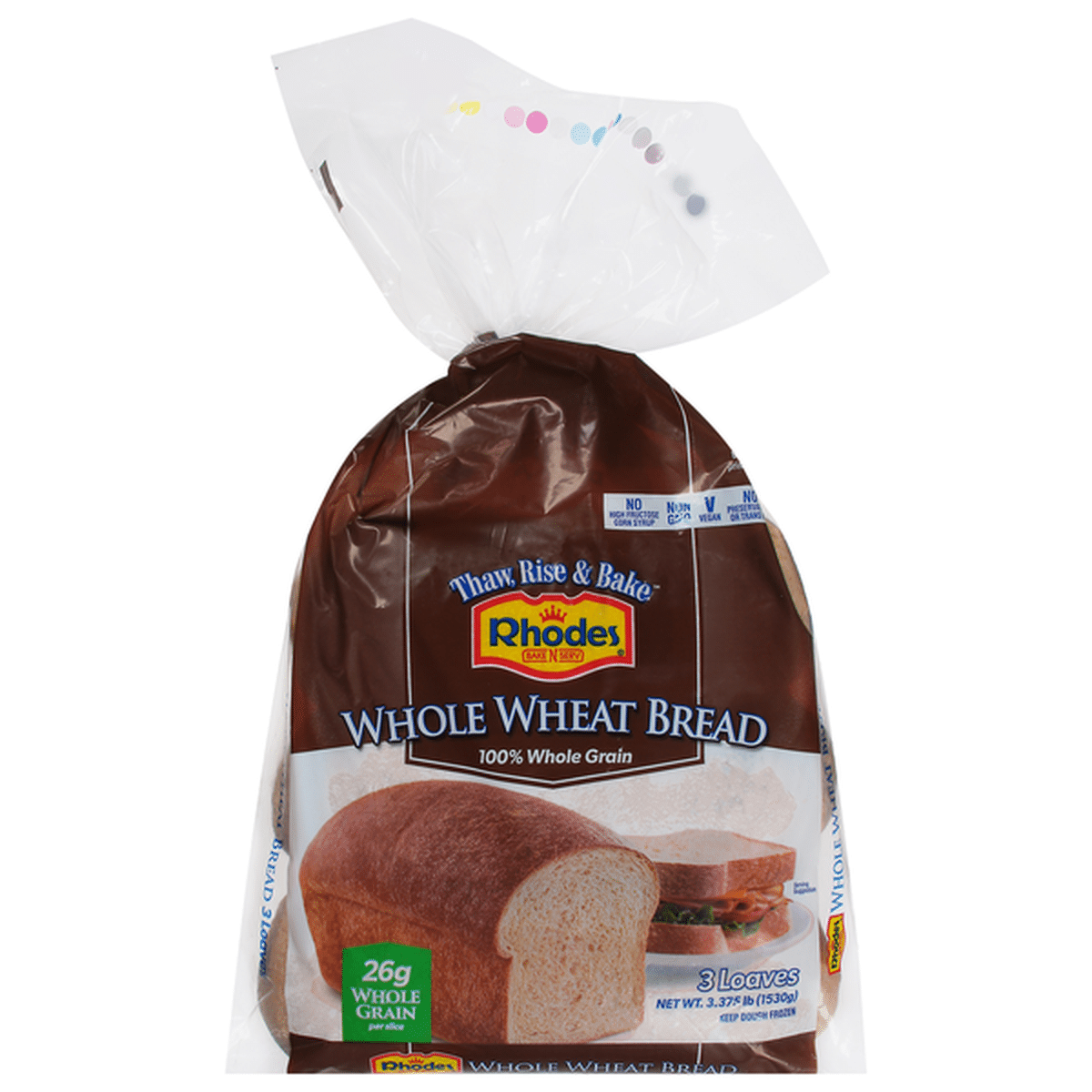 Rhodes Bake-N-Serv Bread, Whole Wheat (3 each) Delivery or Pickup