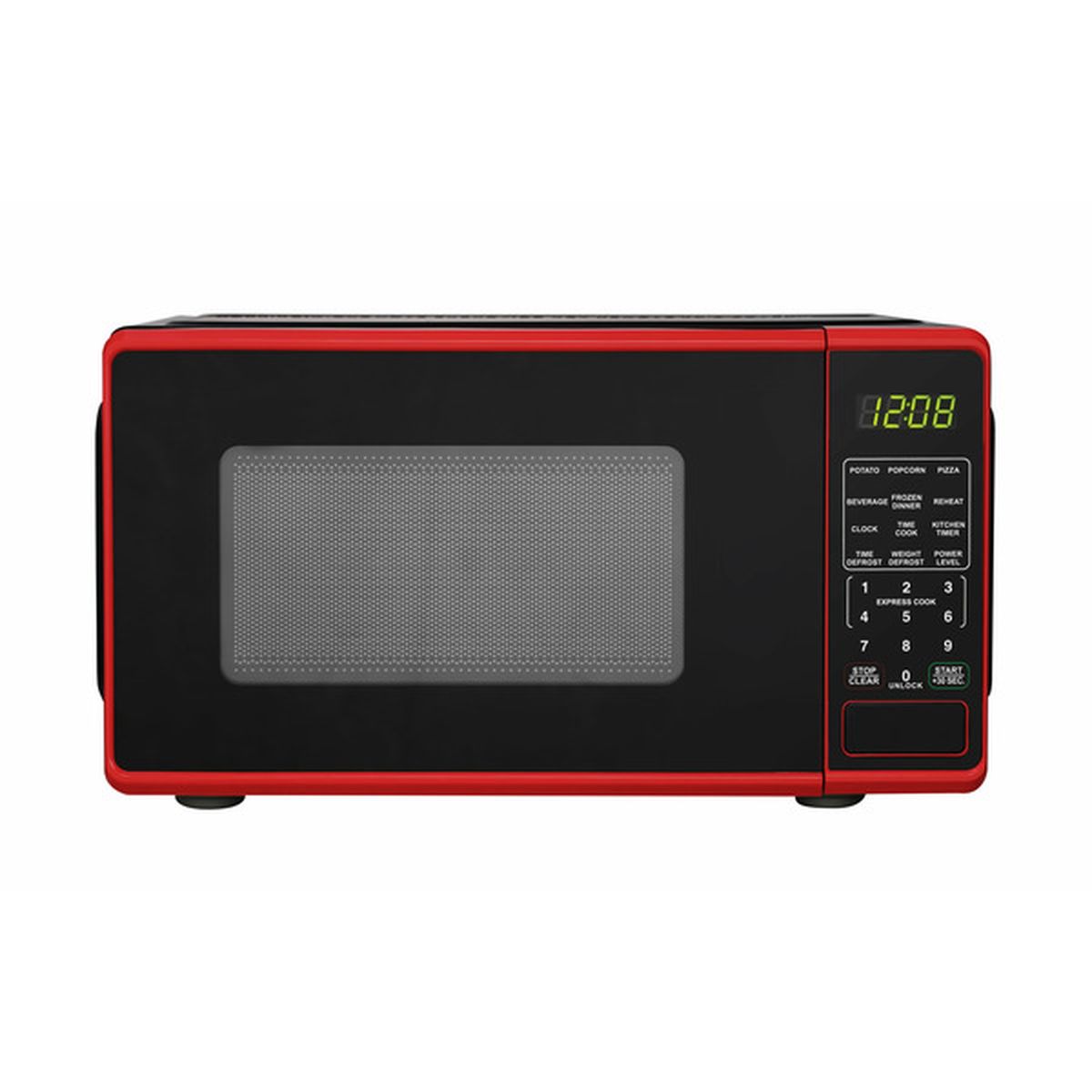 Mainstays New 700 Watts Countertop Microwave Oven Red 0 7 Cu Ft