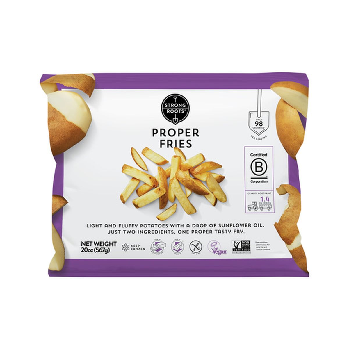 Strong Roots Proper Fries, Vegan, Gluten Free Frozen Fries (20 oz ...