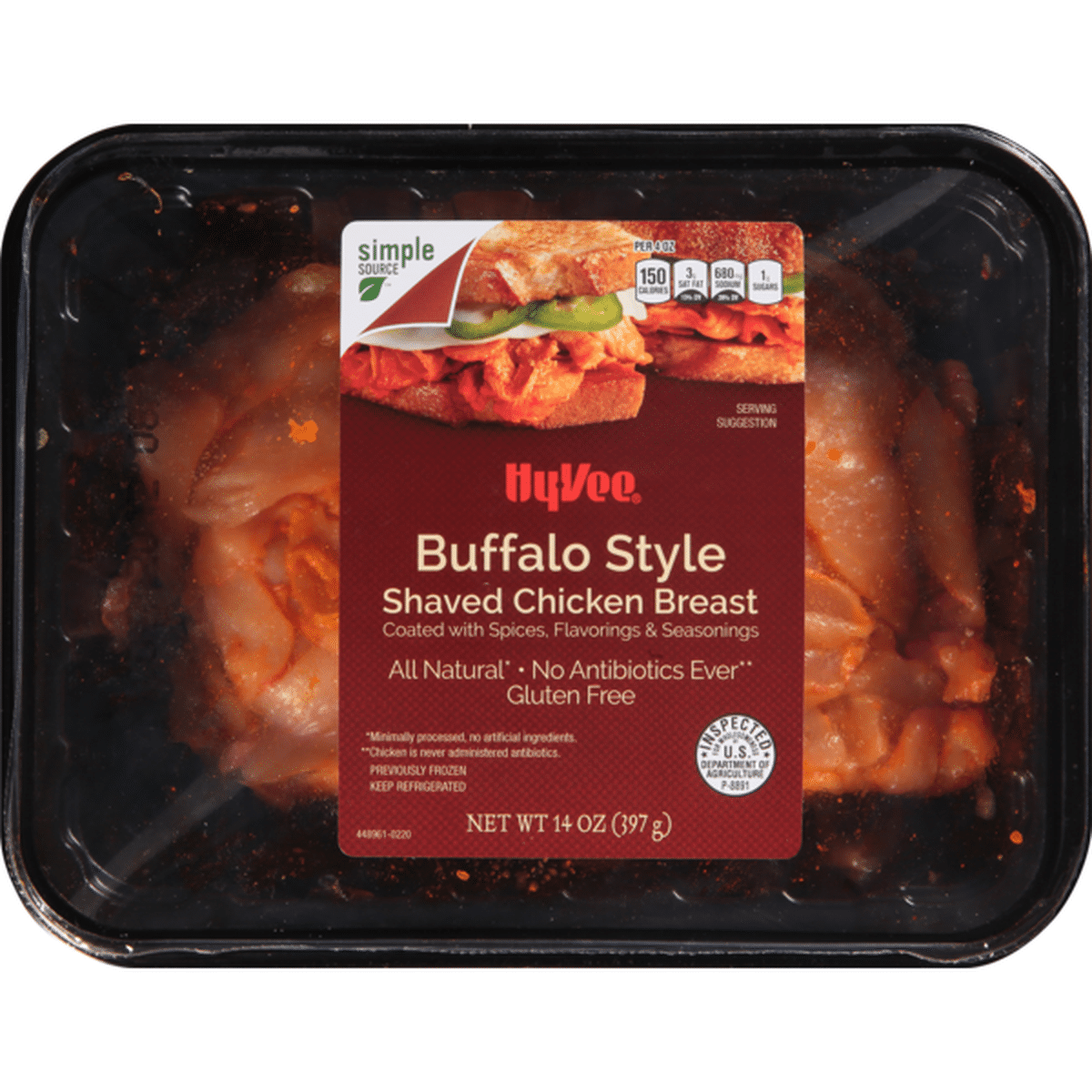 Hy-Vee Buffalo Style Shaved Chicken Breast (14 oz) Delivery or Pickup ...