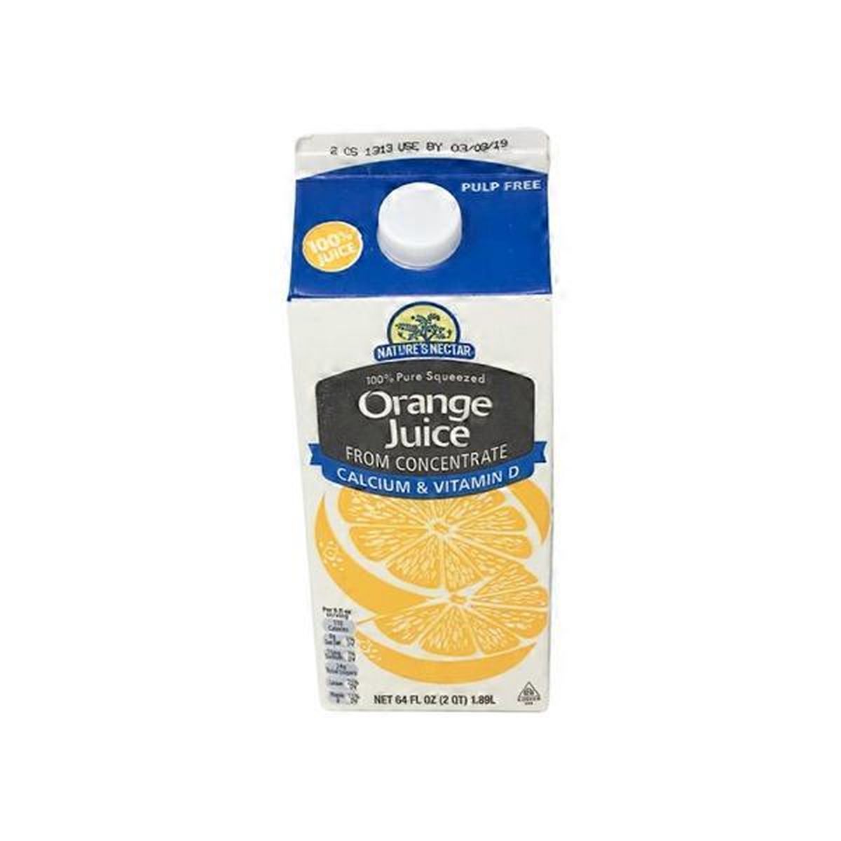 Natures Nectar 100 Pure Squeezed Orange Juice 64 Fl Oz Delivery Or Pickup Near Me Instacart 9107