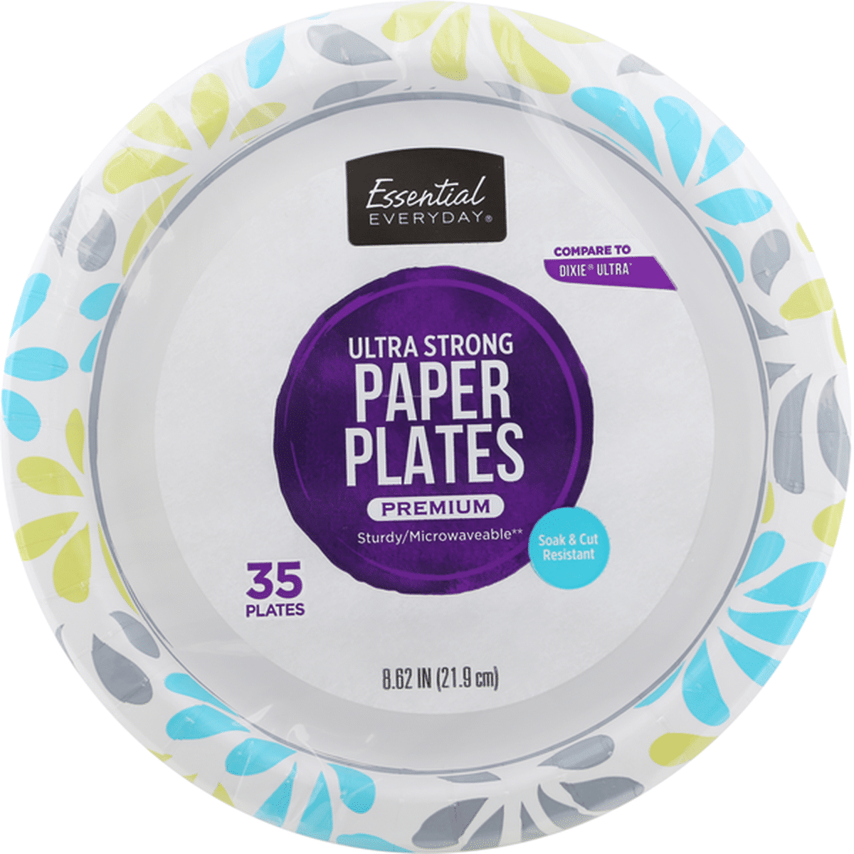 Essential Everyday Paper Plates, Ultra Strong, Premium, 8.62 Inches (35 ...