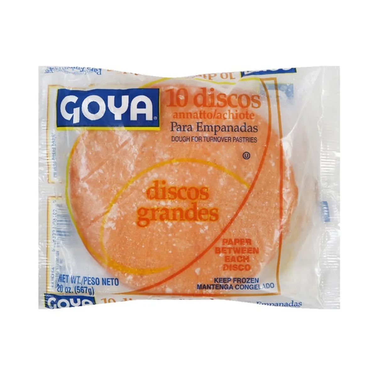 Goya Empanada Dough Discs For Turnover Pastries With Annatto 20 Oz